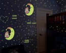  Luminous Owl on Moon with Star Sticker For Children Room